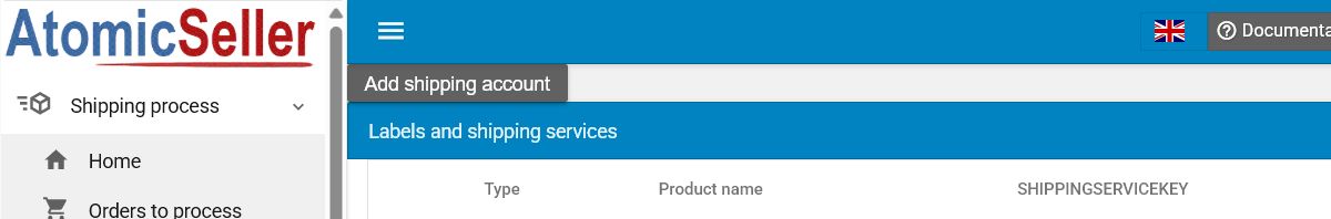 Add and list shipping carriers in the English interface