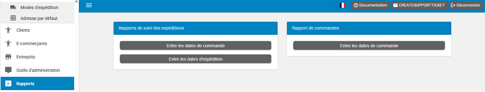 Accessing the order report in AtomicSeller