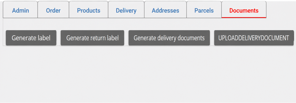 Generate return label button