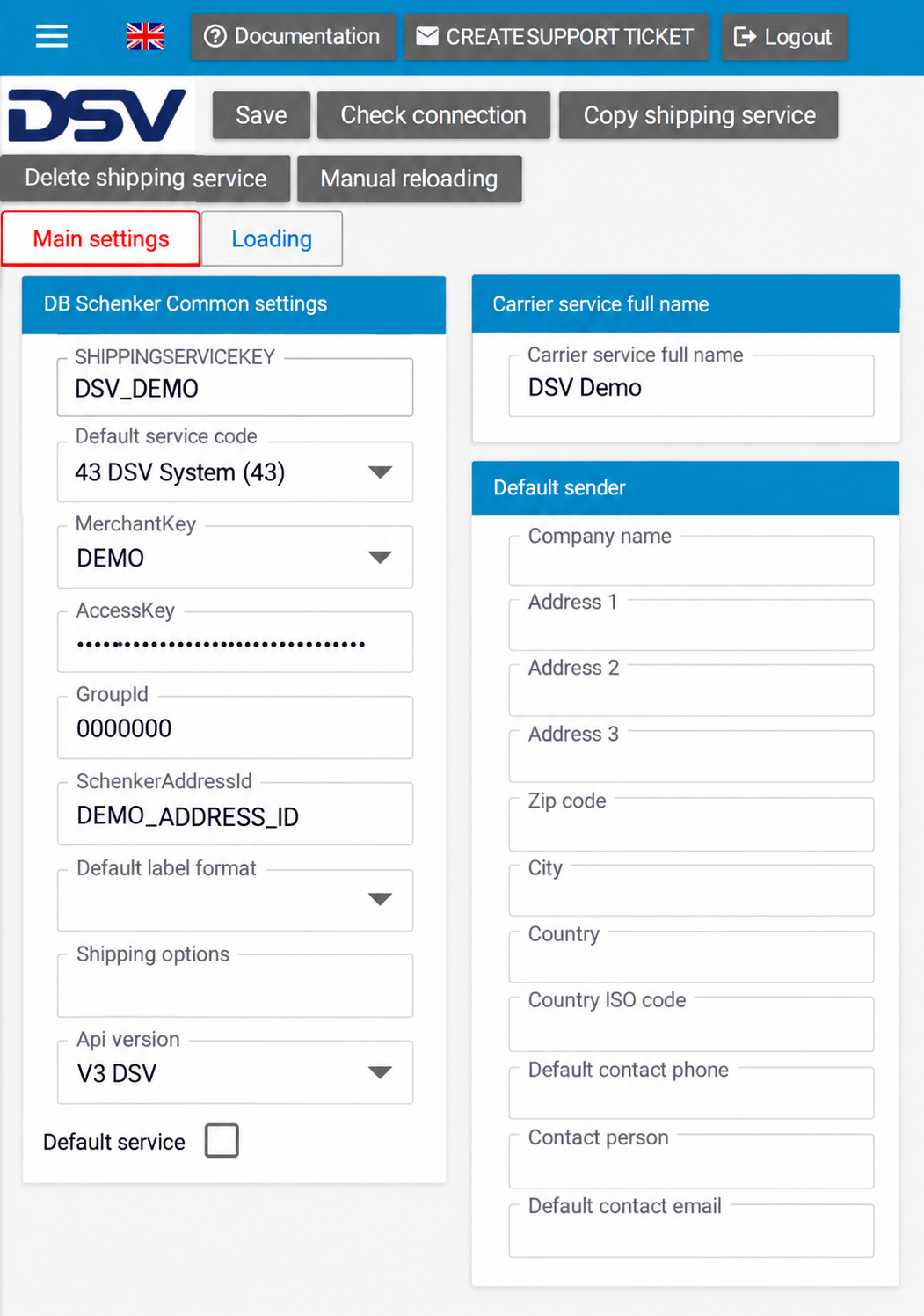 DSV — interface et données Demo anonymisées